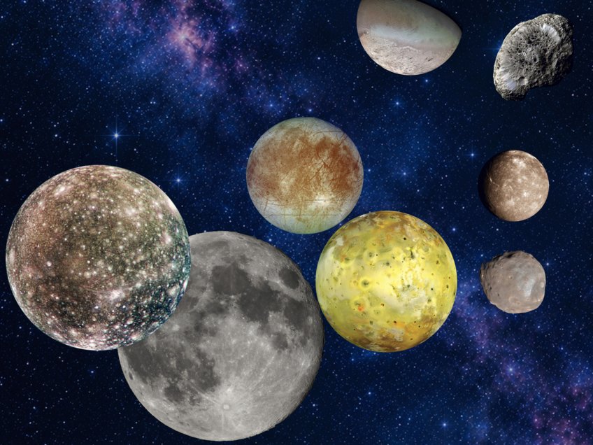 Es gibt viele verschiedene Monde im Universum